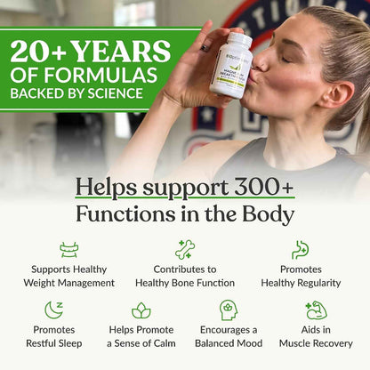 BIOptimizers Magnesium Breakthrough Supplement 500mg 7 Forms of Magnesium Glycinate, Malate, Citrate, and More - Natural Support for Sleep and Cognitive Function 60 Capsules