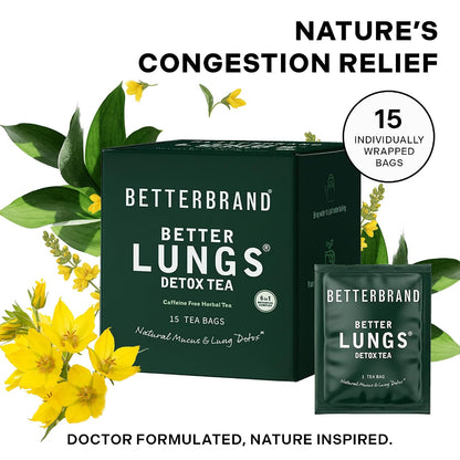 Betterbrand BetterLungs Lung Detox Respiratory Support Herbal Tea Bags