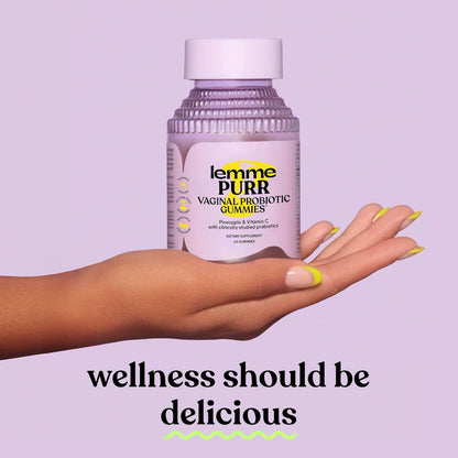 Lemme Purr Vaginal Probiotic Gummies, Vitamin C, Pineapple, 60 Count