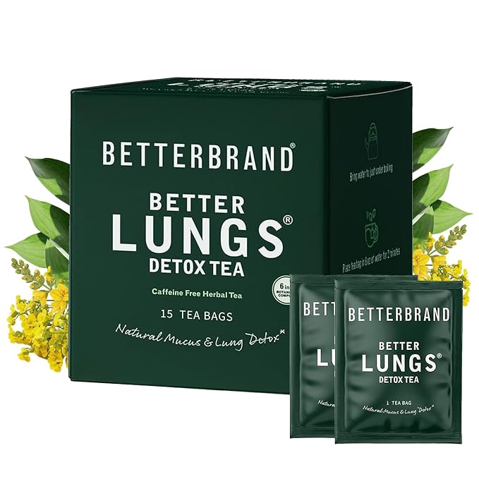 Betterbrand BetterLungs Lung Detox Respiratory Support Herbal Tea Bags