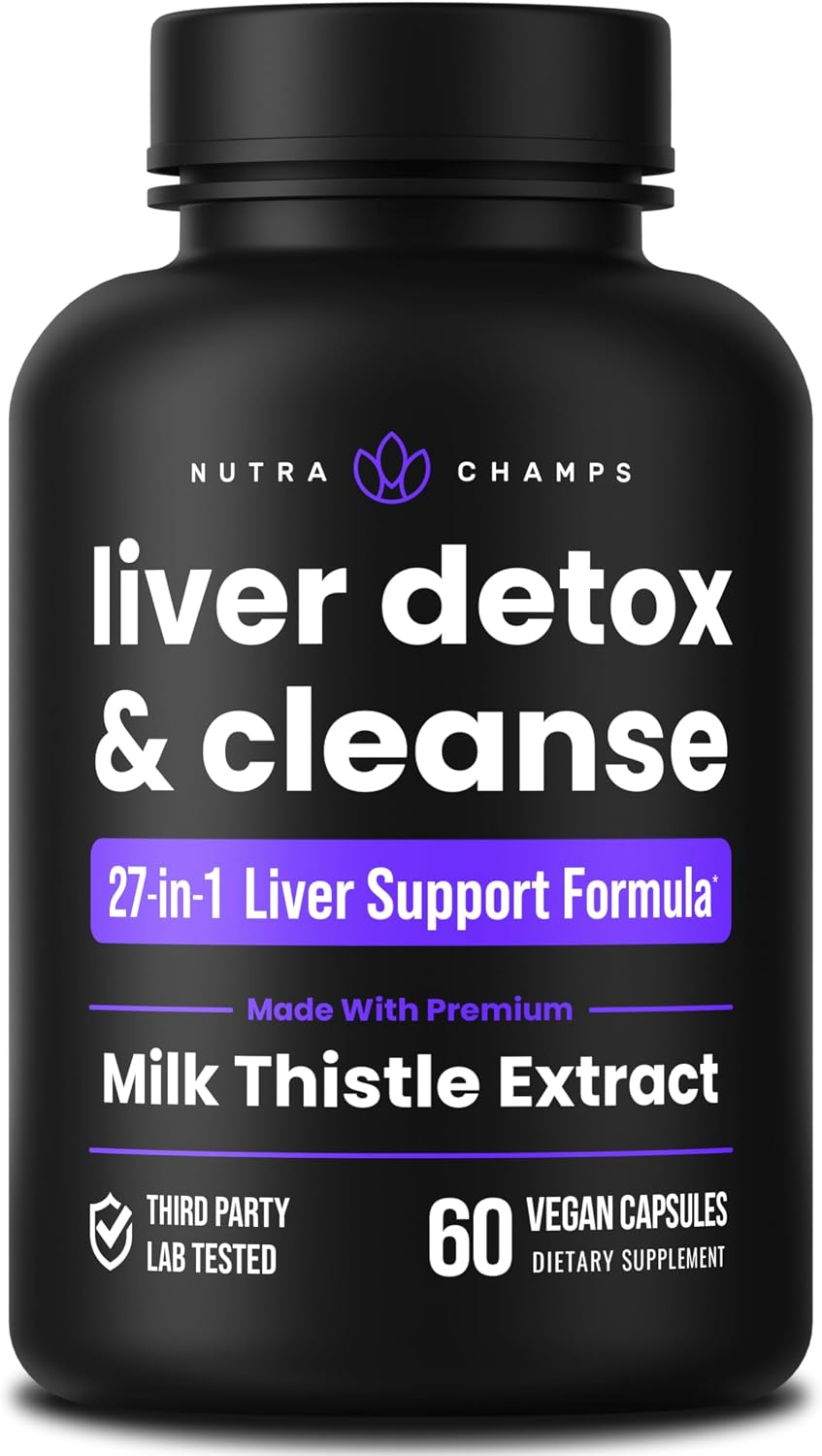 NutraChamps Milk Thistle Liver Support Detox Formula Capsules