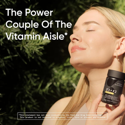 Sports Research Vitamin D3 + K2 Supplement Vegan 5000IU 60 Softgels
