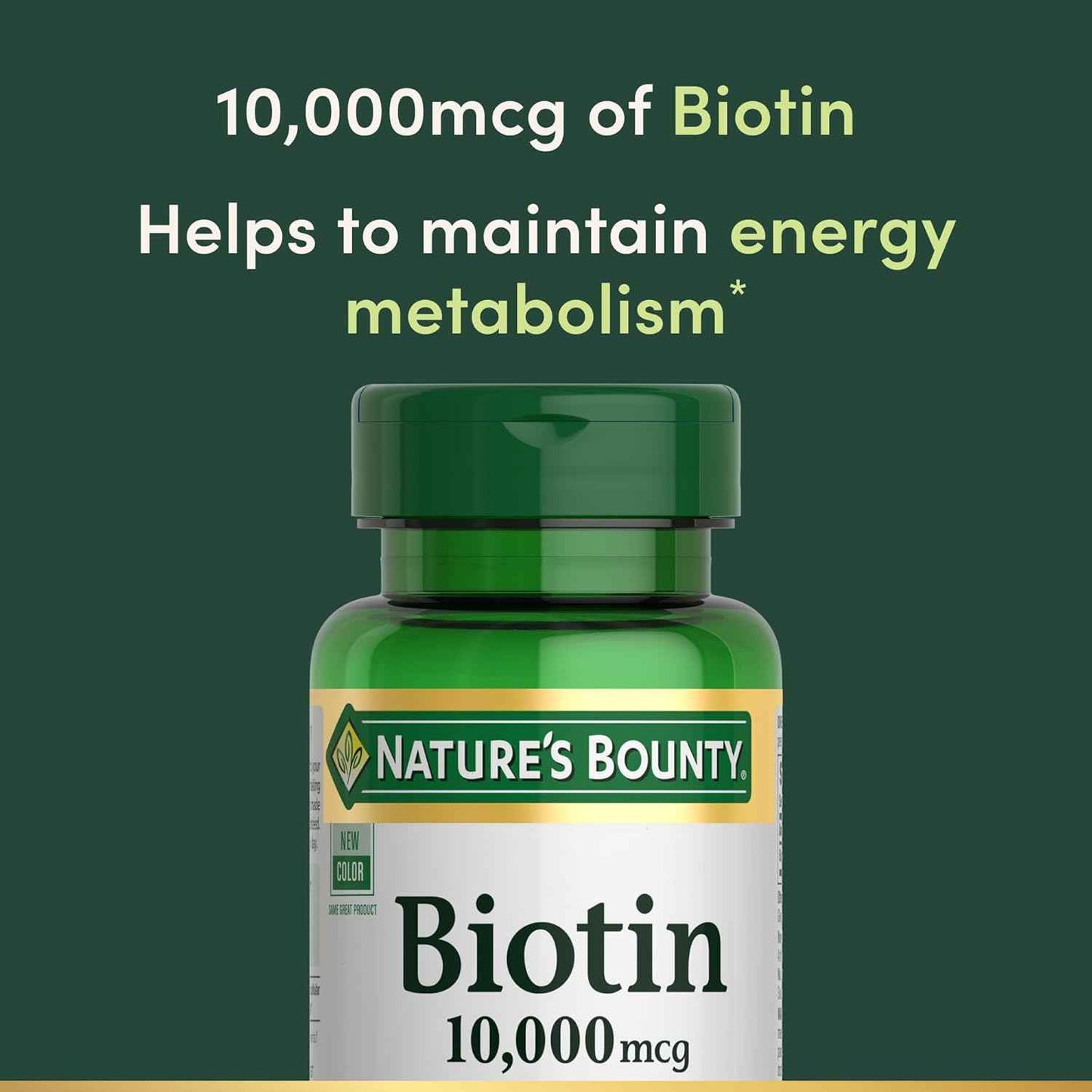Nature's Bounty Biotin Hair Skin and Nails Supplement 10,000 mcg