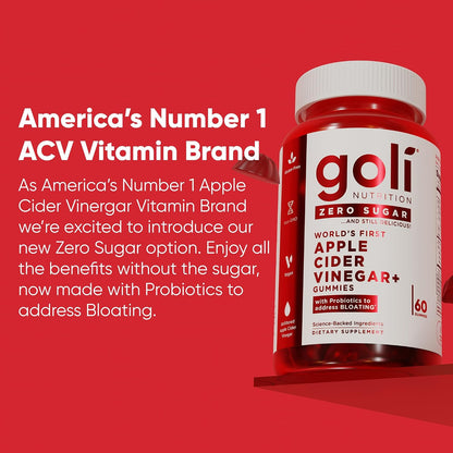 Goli Zero Sugar Trio Dietary Supplement Gummies