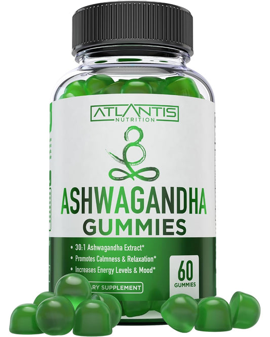 Atlantis Nutrition Ashwagandha Calm Mood Support Cherry Gummies 60 Count