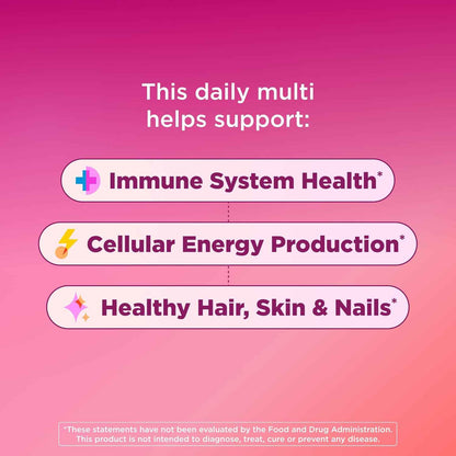 OLLY Women's Multivitamin Gummy Overall Wellness Berry Flavored