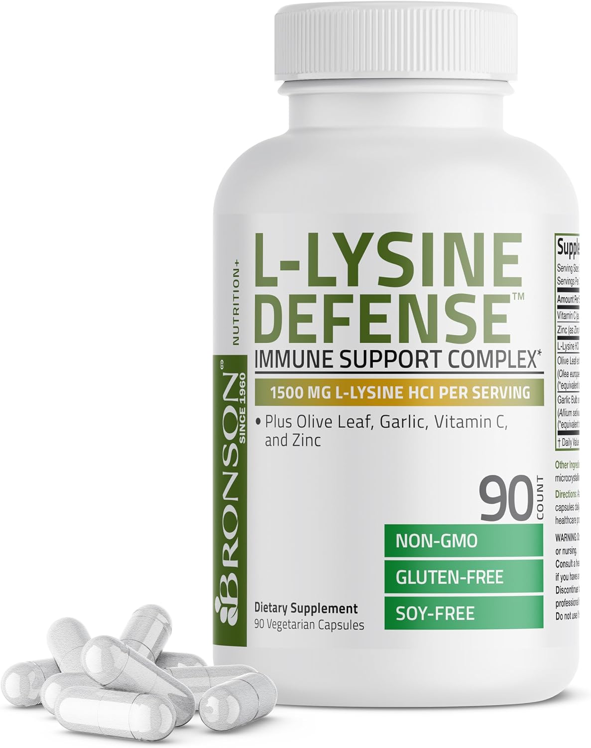 Bronson L-Lysine Defense Immune Support Complex Capsules
