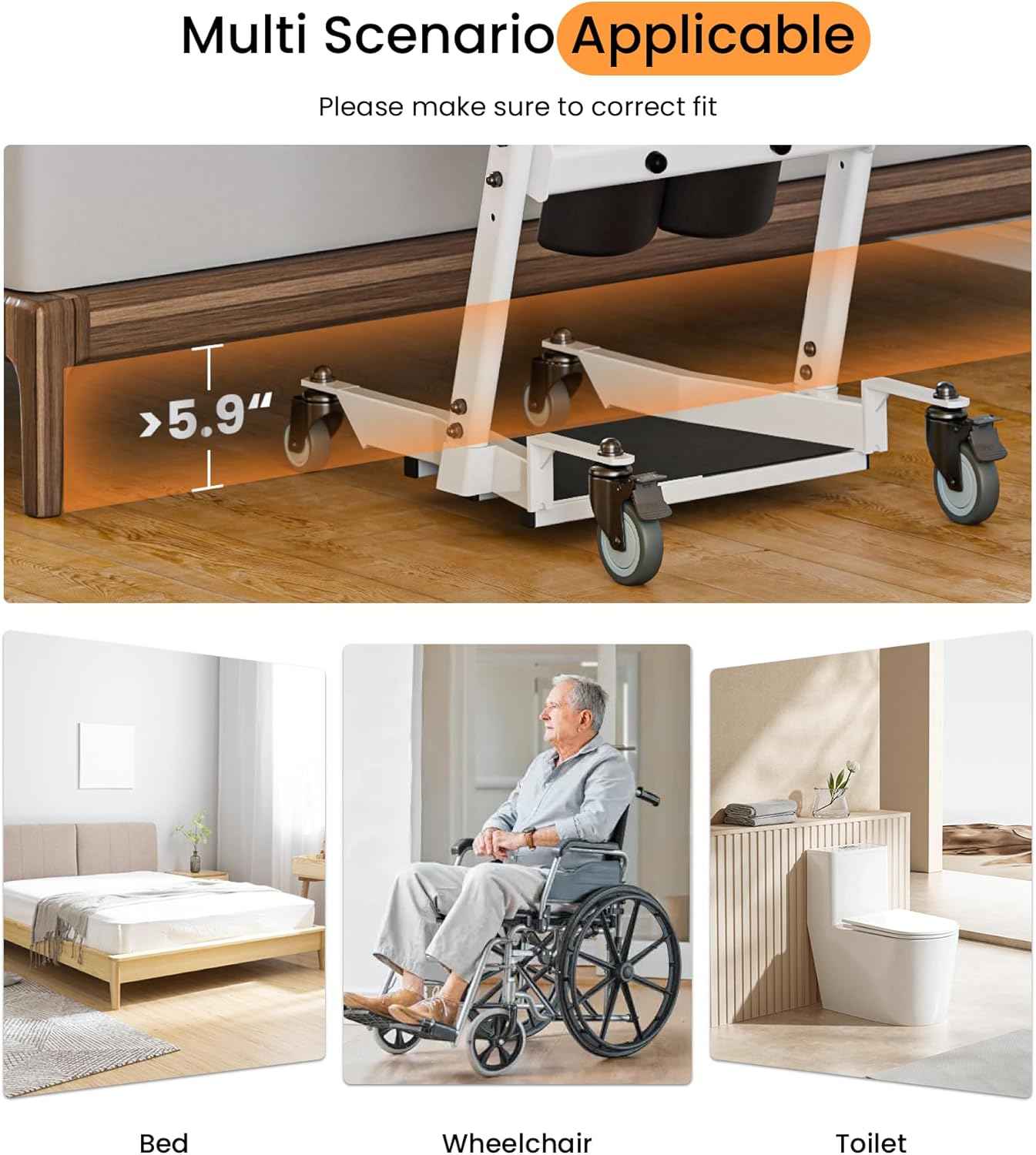 VOCIC 2026 Upgraded Sit to Stand Lift for Elderly Patient Transport Unit
