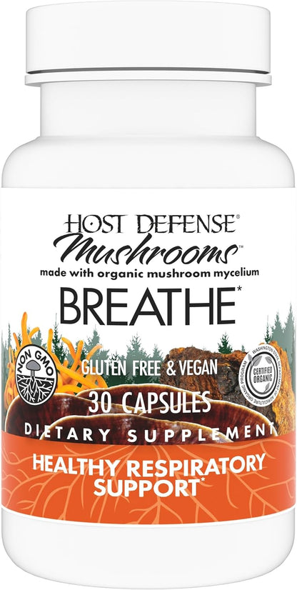 Host Defense Breathe Immune and Respiratory Support Capsules