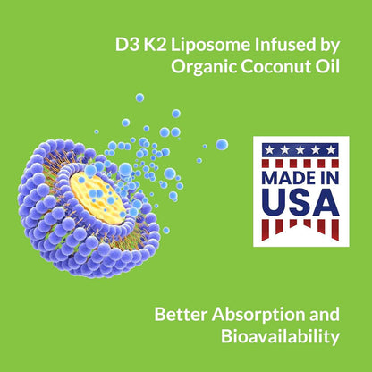 UpNourish Liposomal D3 K2 Vitamin softgels in a white bottle, showing the mini softgel capsules and label details.