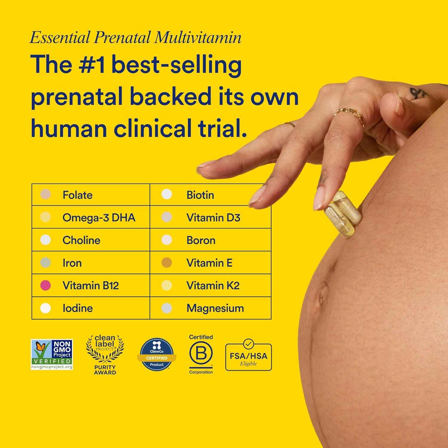Ritual Prenatal Multivitamin With Omega-3 DHA Citrus 60 Capsules