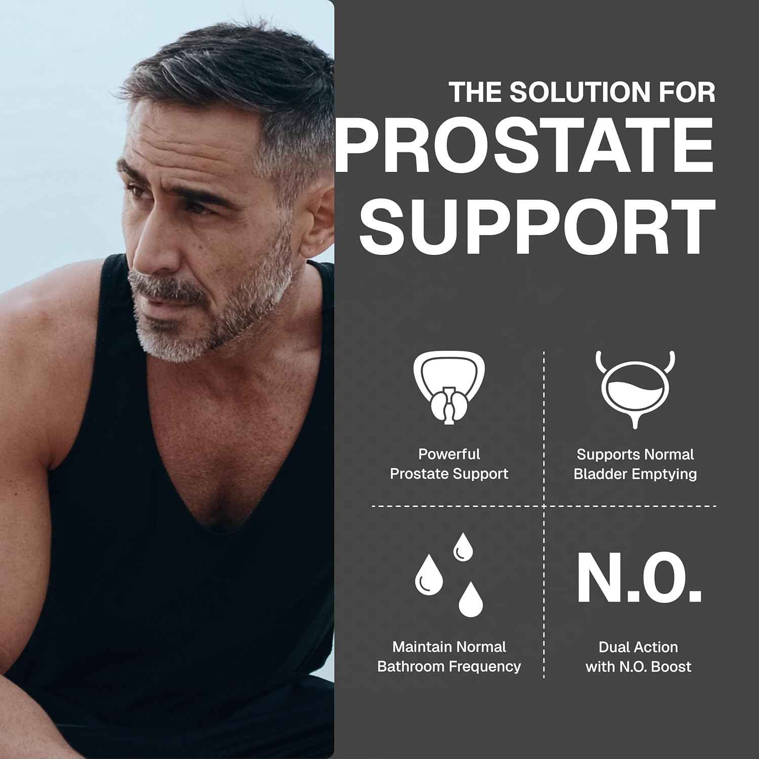 Weider Prime Prostate Health Dual Action Nitric Oxide Boost Men's Wellness 60 Capsules
