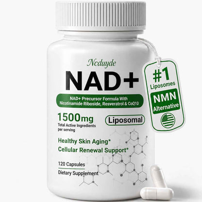 Ncduyde Liposomal NAD+ Supplement Nicotinamide Riboside Resveratrol 1500 mg