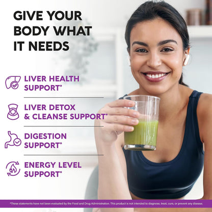 NUTRAHARMONY Milk Thistle TUDCA Liver Cleanse Detox Support Capsules