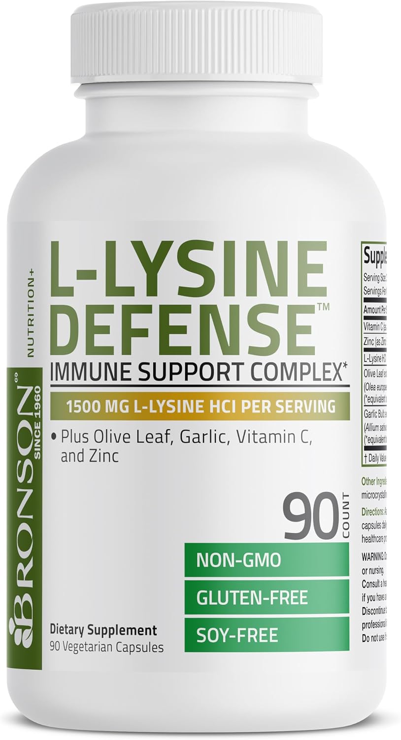 Bronson L-Lysine Defense Immune Support Complex Capsules
