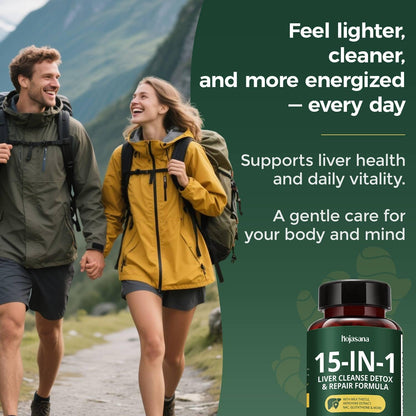 HojaSana Milk Thistle Silymarin Liver Support Detox Formula Capsules