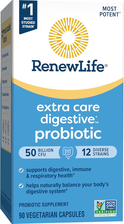 Renew Life Extra Care Probiotic Digestive Support Capsules