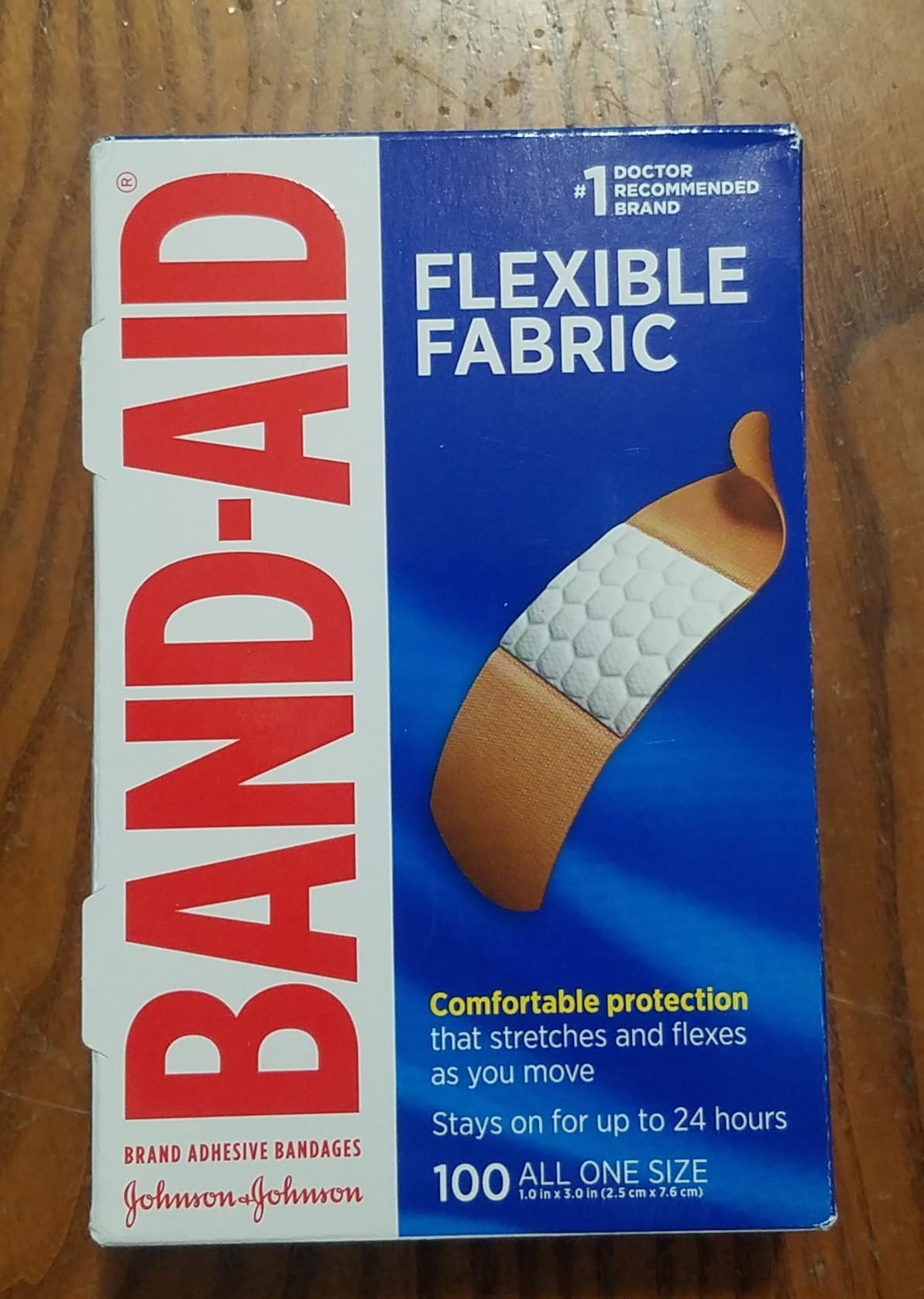 BAND-AID Flexible Fabric Adhesive Bandages All One Size 100 Count