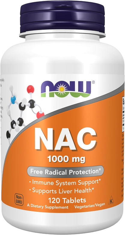 NOW NAC N-Acetyl Cysteine Liver Support Immune Protection Formula Tablets