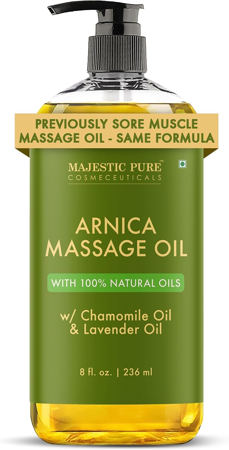 Majestic Pure Arnica Sore Muscle Massage Oil