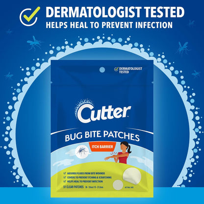 Cutter Bug Bite Itch Relief Hydrocolloid Patches