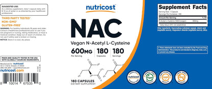 Nutricost NAC Immune and Respiratory Support Capsules