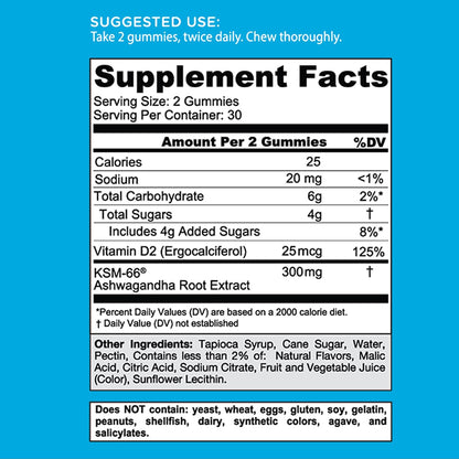 Goli Ashwagandha Vitamin D Dietary Supplement Gummies