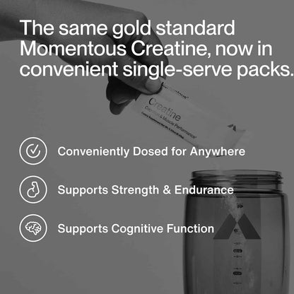 Momentous Creatine Monohydrate Powder NSF Certified for Sport 5 g per Serving