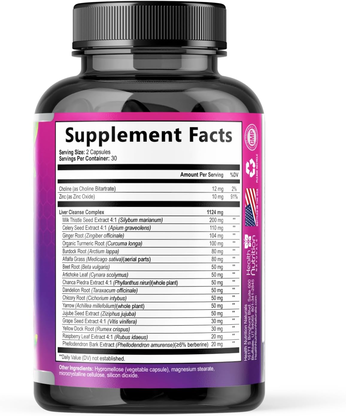 Health Nutrition Naturals Milk Thistle Liver Detox Support Capsules