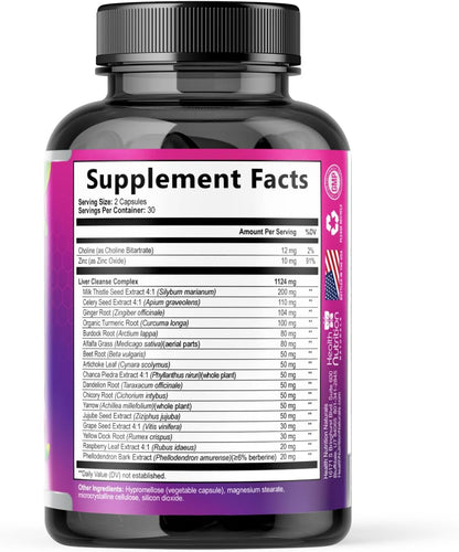 Health Nutrition Naturals Milk Thistle Liver Detox Support Capsules