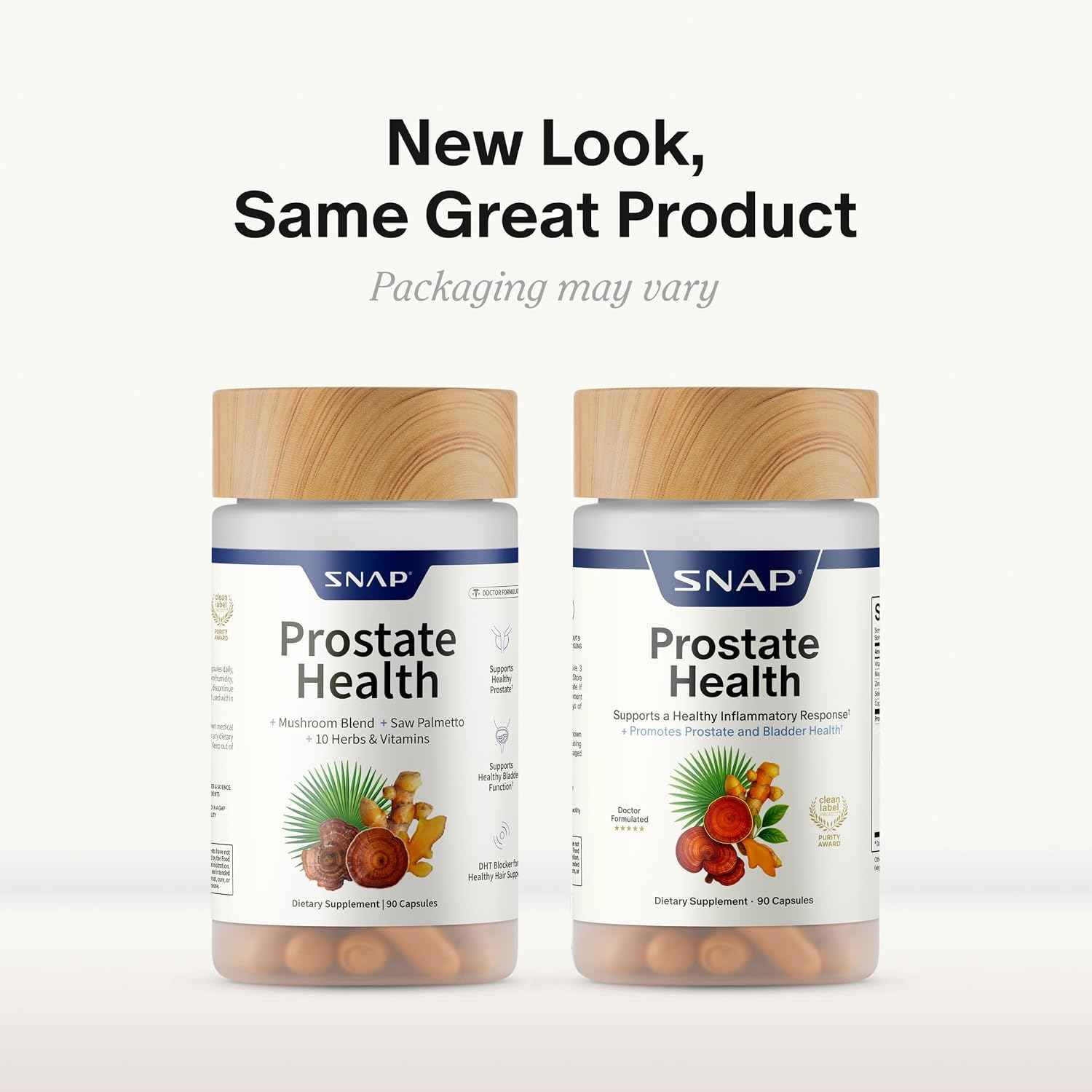 Snap Supplements Nitric Oxide Booster + Prostate Health Supplements for Men 60 + 90 Capsules
