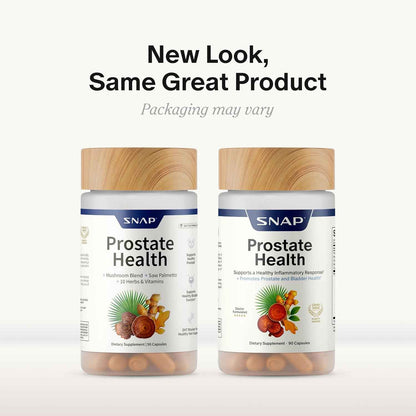 Snap Supplements Nitric Oxide Booster + Prostate Health Supplements for Men 60 + 90 Capsules