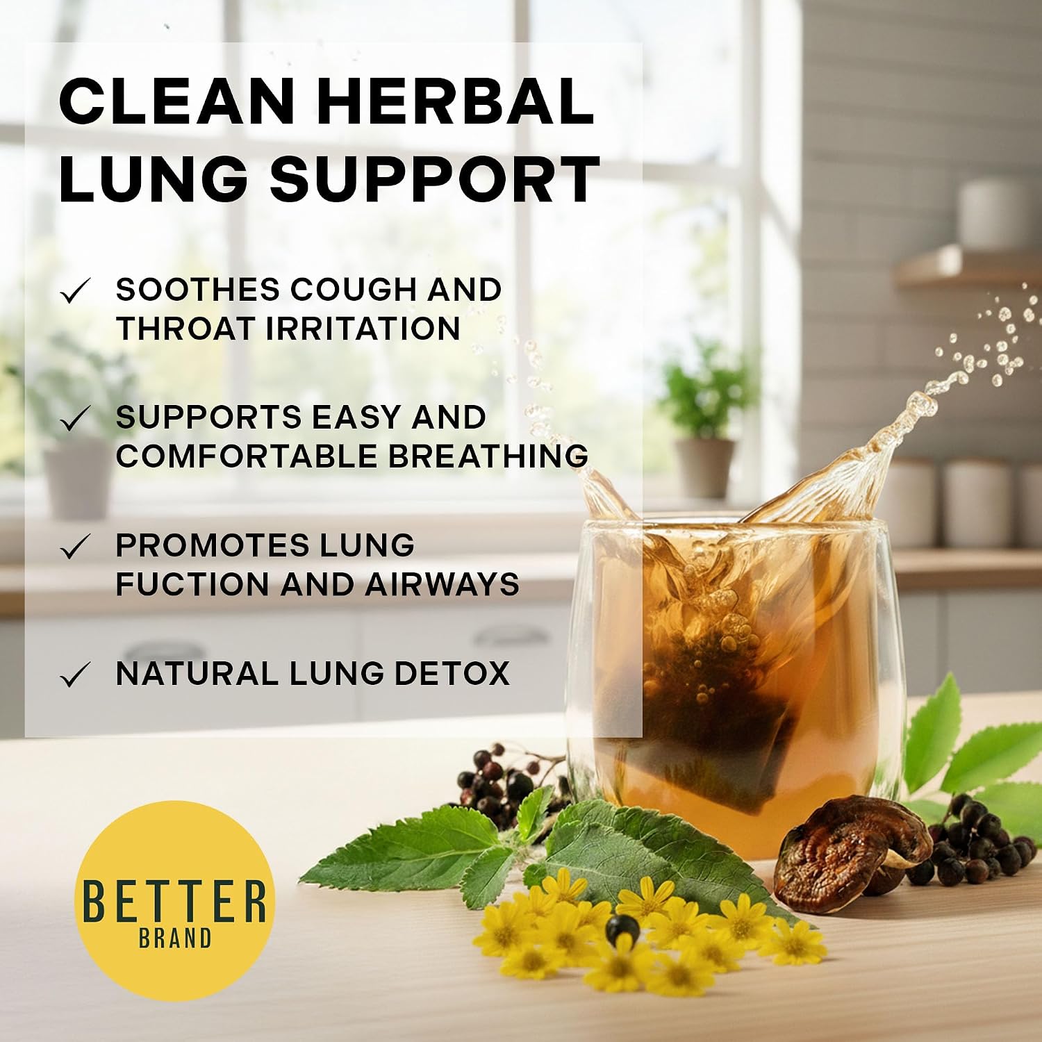 Betterbrand BetterLungs Lung Detox Respiratory Support Herbal Tea Bags