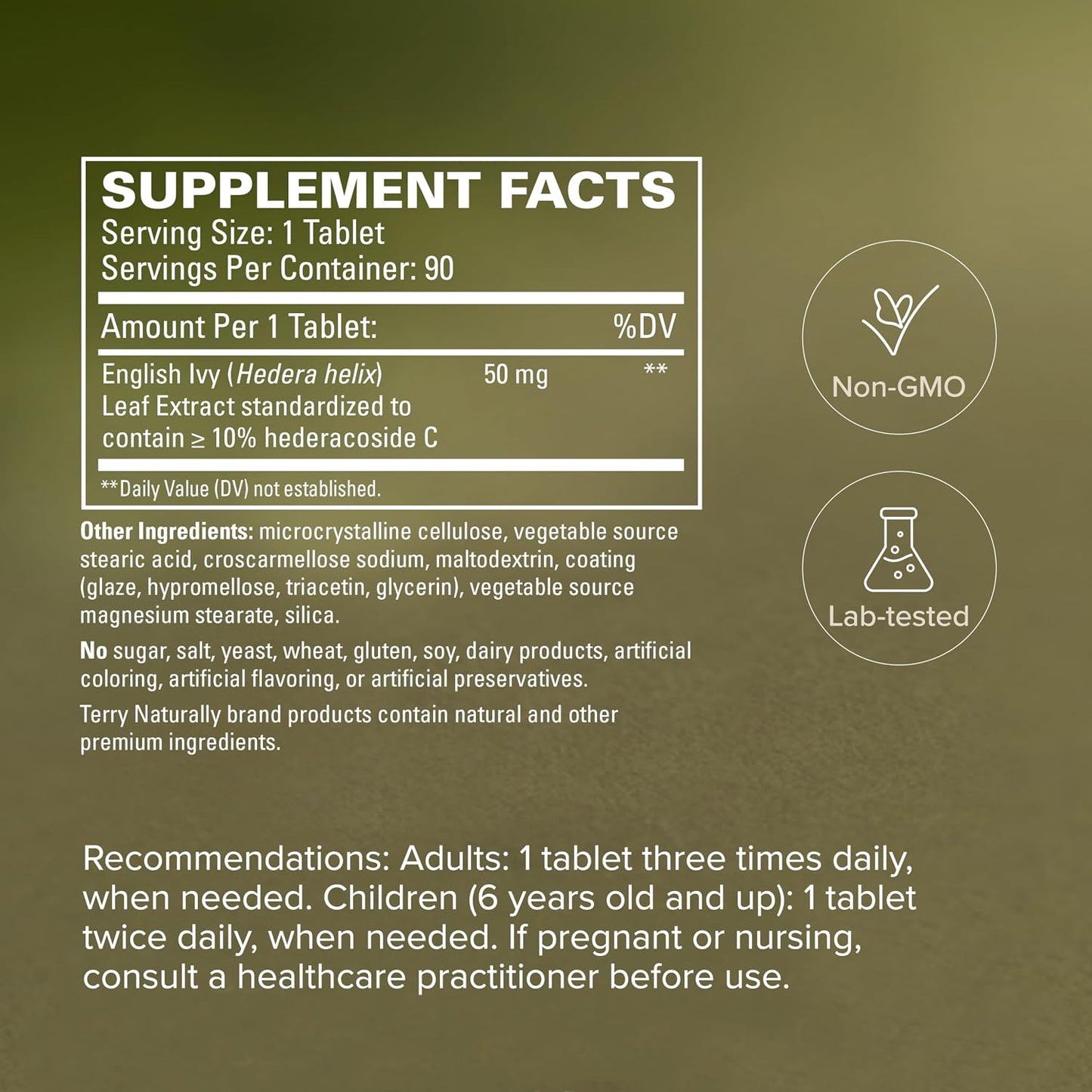 Terry Naturally Bronchial Clear Respiratory Support Tablets