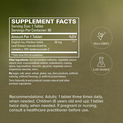 Terry Naturally Bronchial Clear Respiratory Support Tablets