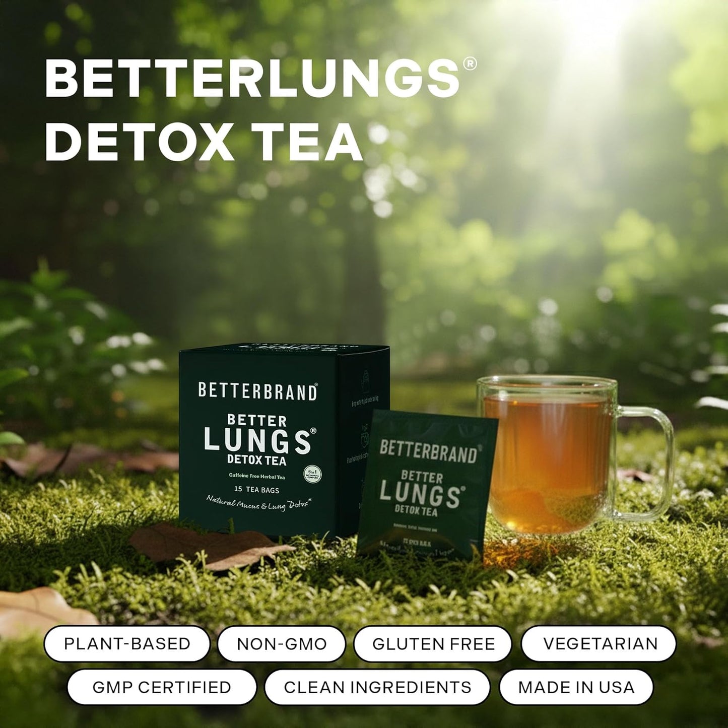 Betterbrand BetterLungs Lung Detox Respiratory Support Herbal Tea Bags