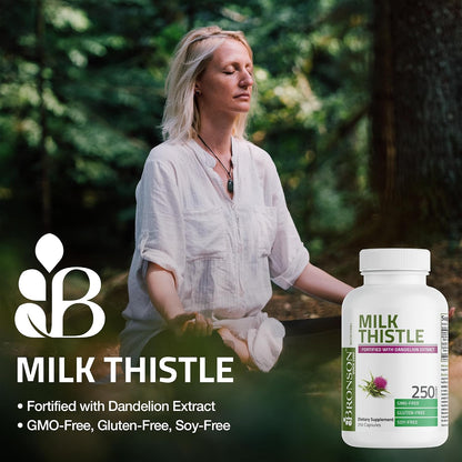 Bronson Milk Thistle Liver Detox Cleansing Formula Capsules