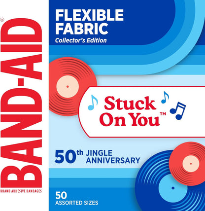 BAND-AID Flexible Fabric Adhesive Bandages All One Size 100 Count