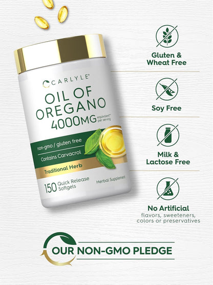Carlyle Oregano Oil Carvacrol Herbal Health Support Softgels