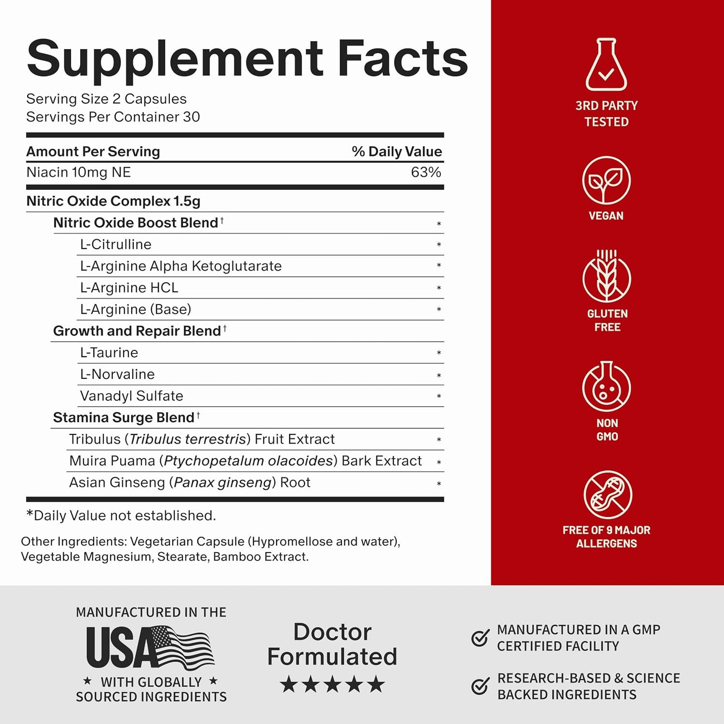 Snap Supplements Nitric Oxide Booster + Prostate Health Supplements for Men 60 + 90 Capsules