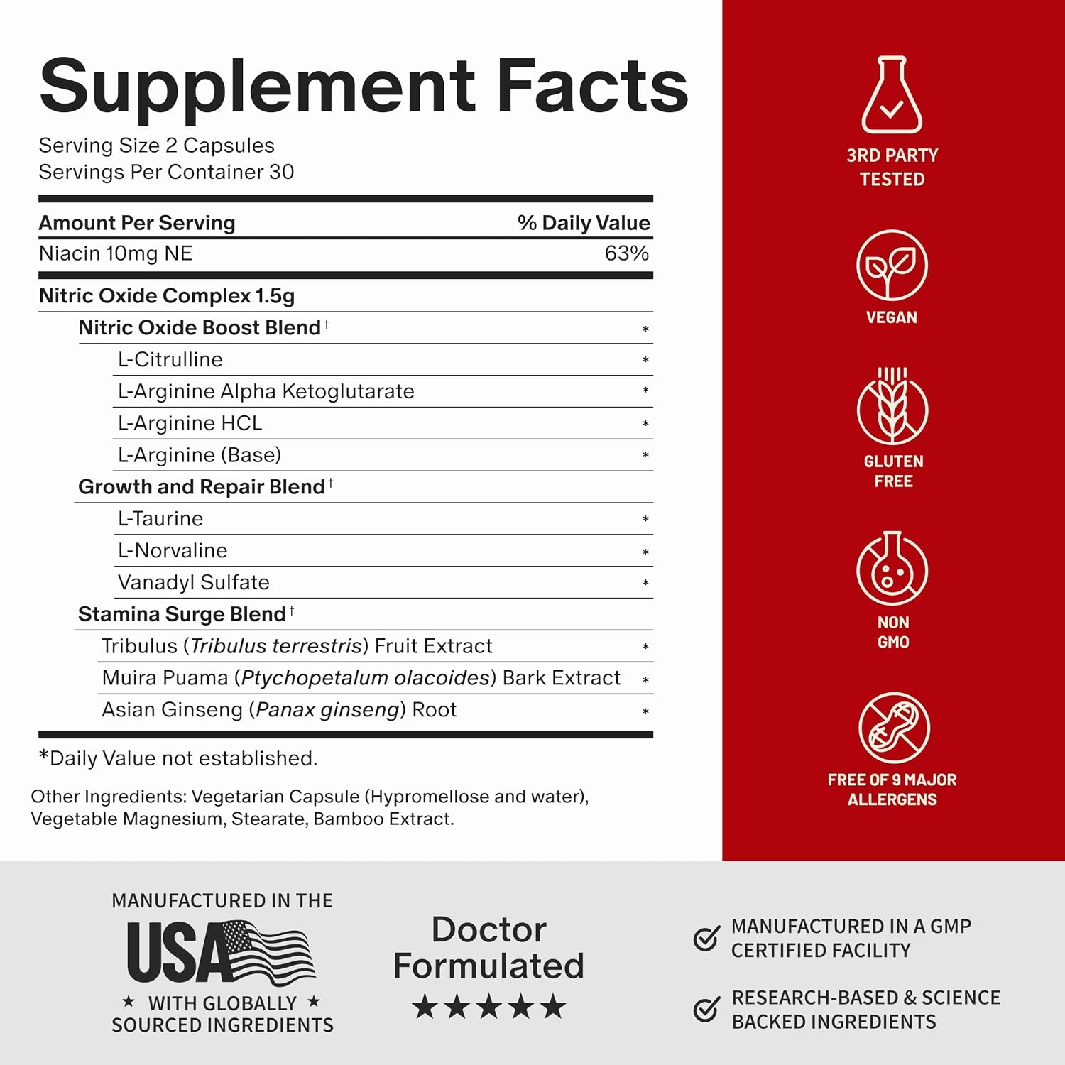 Snap Supplements Nitric Oxide Booster + Prostate Health Supplements for Men 60 + 90 Capsules