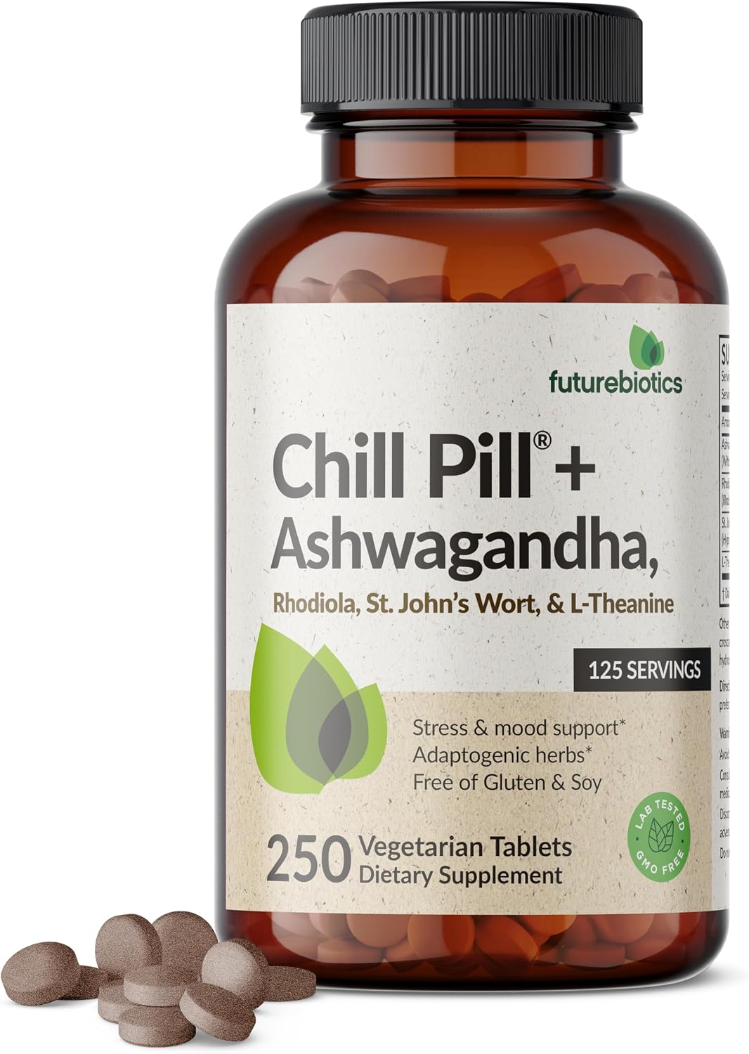Futurebiotics Chill Pill Ashwagandha Stress Mood Support Tablets