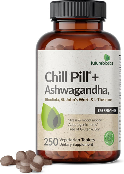 Futurebiotics Chill Pill Ashwagandha Stress Mood Support Tablets