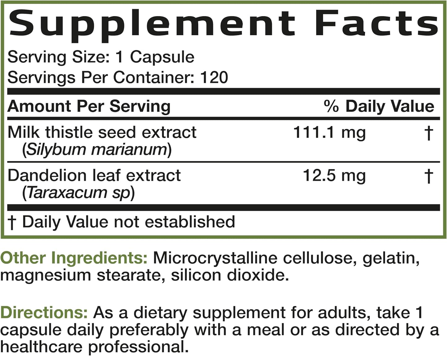 Bronson Milk Thistle Liver Detox Cleansing Formula Capsules