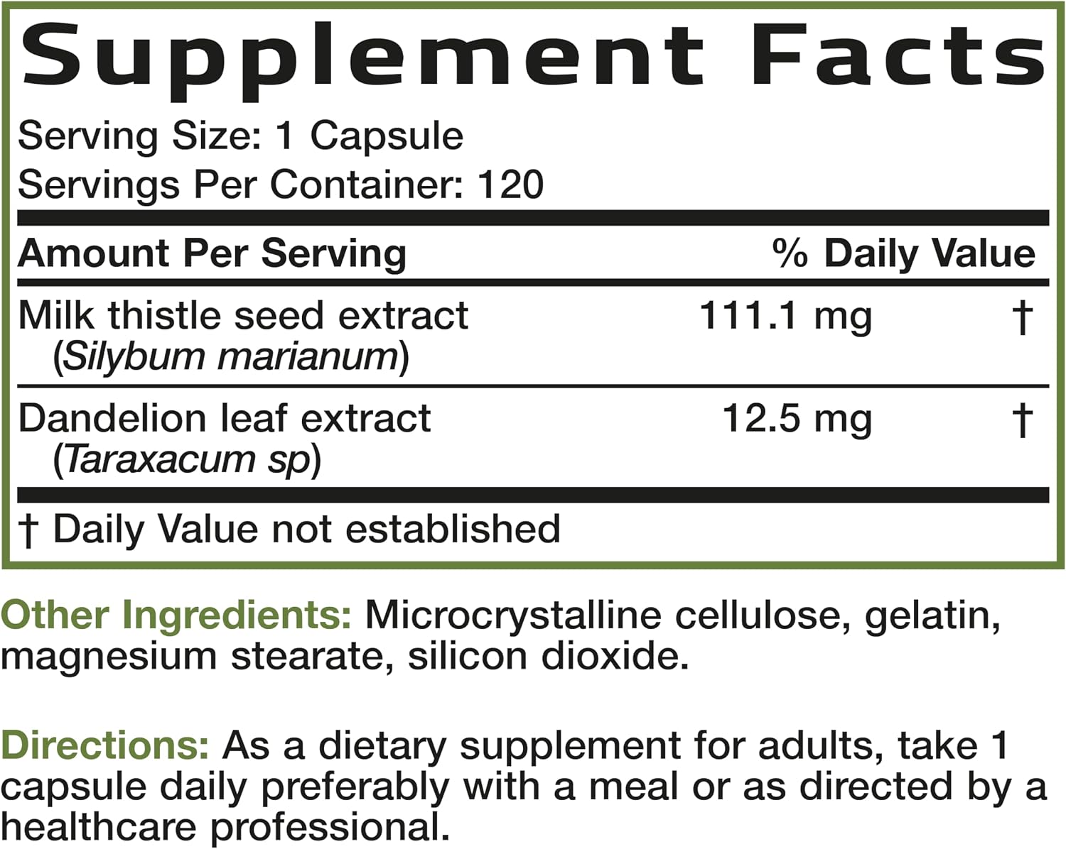 Bronson Milk Thistle Liver Detox Cleansing Formula Capsules