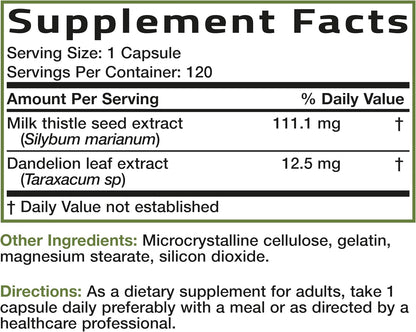Bronson Milk Thistle Liver Detox Cleansing Formula Capsules