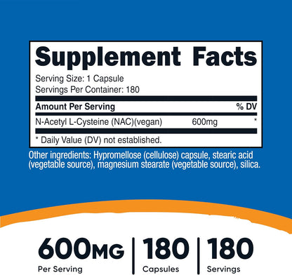Nutricost NAC Immune and Respiratory Support Capsules