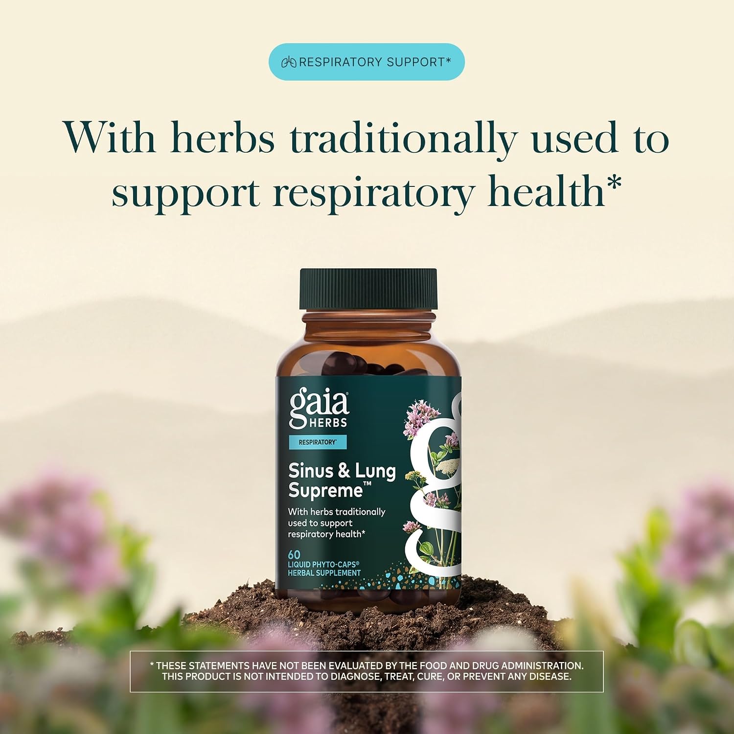 Gaia Herbs Sinus & Lung Supreme Respiratory Support Capsules