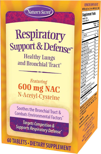 Nature's Secret Respiratory Support & Defense Tablets