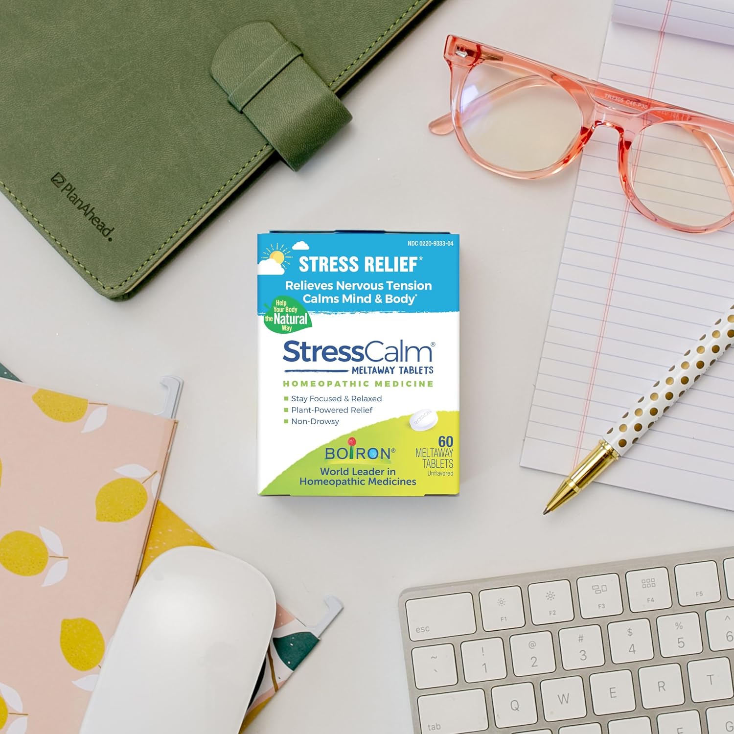 Boiron StressCalm Stress Mood Support Meltaway Tablets